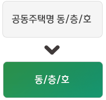 공동주택명 동/층/호는 동/층/호로 변경
